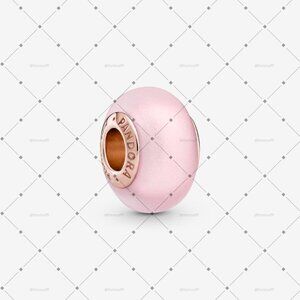 Pandora Matte Pink Murano Glass Charm|Pendant